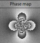 strength, respectively. The apparent abrupt transitions (from dark to bright) in the phase map, called phase wrapping, are because frequency shifts have a period of 2.