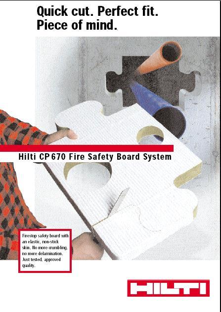 CP 670 Fire Safety Board Quick cut. Perfect fit.