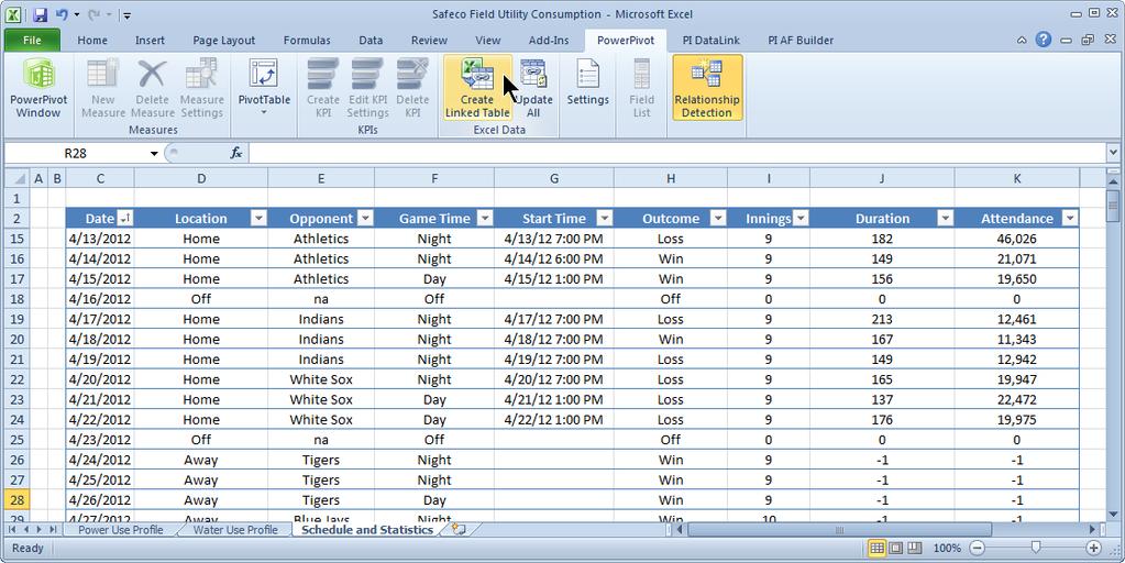 Other Required Information Excel table linked