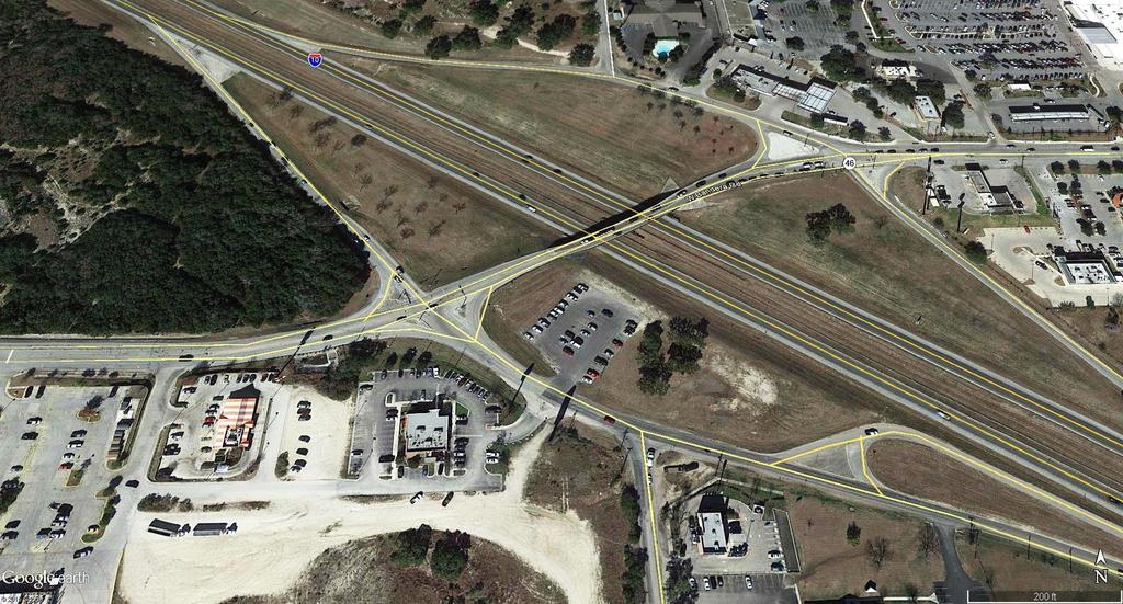 Proposed Improvements SH 46 Shift frontage roads
