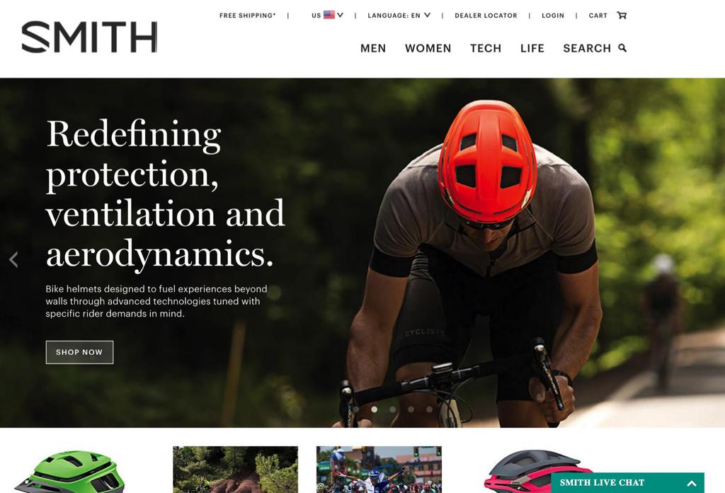 SMITH OPTICS Innovative, durable, top-quality eyewear, goggles, and helmets market sold in more than 50 countries through specialty and sporting goods stores.