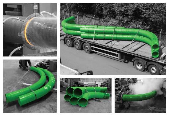 Pipe bending capacity The entire range of pipes can be induction bent from 3 (76mm) cast pipes up to 84 2,000mm The standard radii range is 3d to 10d however the machine is capable of bending up to