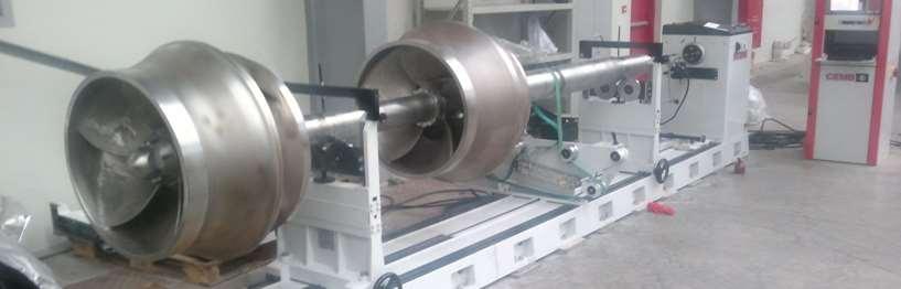 dynamic balancing Two machines to dynamically balance various rotating equipment accessories Capacity ranges from 20-2000 kilos, maximum diameter of 1.