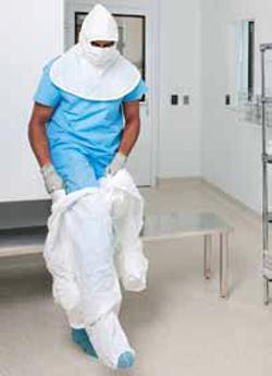 Use of protective clothing-to keep all clothing parts together