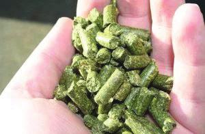 Pellets and Cubes A more intensive means of forage production is to process it into pellets and cubes and is done by chopping up the crop, mixing with water and a binding agent and then compressing