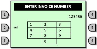 2 Select INVOICE by pressing arrow down key once then 8 Print duplicate? Press YES to print 2 nd copy. 3 Key-in INVOICE NUMBER.