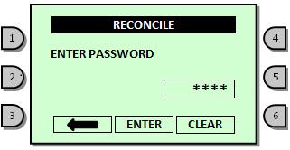 1 Select MAIN MENU by pressing arrow down key twice (2X) then 6 Reconciliation approved. Press ENTER for duplicate copy. 2 Select BATCH by pressing arrow down key once then III-3.