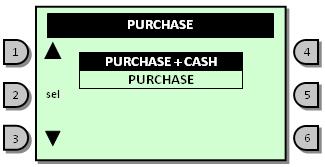 PURCHASE + CASH then 8 Key-in customer s Personal
