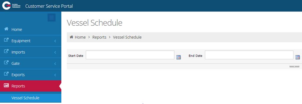 Vessel Schedule The Vessel Schedule Report allows the Steamship Line to look up the GCT Deltaport Vessel Schedule from a set