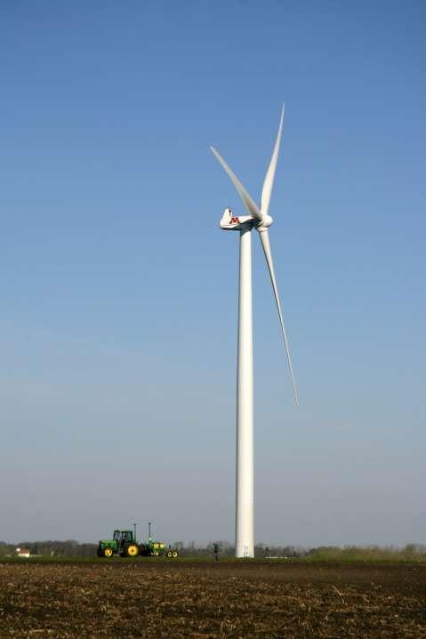 Wind Turbine: 1. 1.65 MW Vestas V-82 2. Installed March 2005 3. Produces 5.4 mil kwh / yr 4.