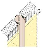 Movement absorption: +/ 1 mm 0/0 Expansion joint profiles with soft PVC