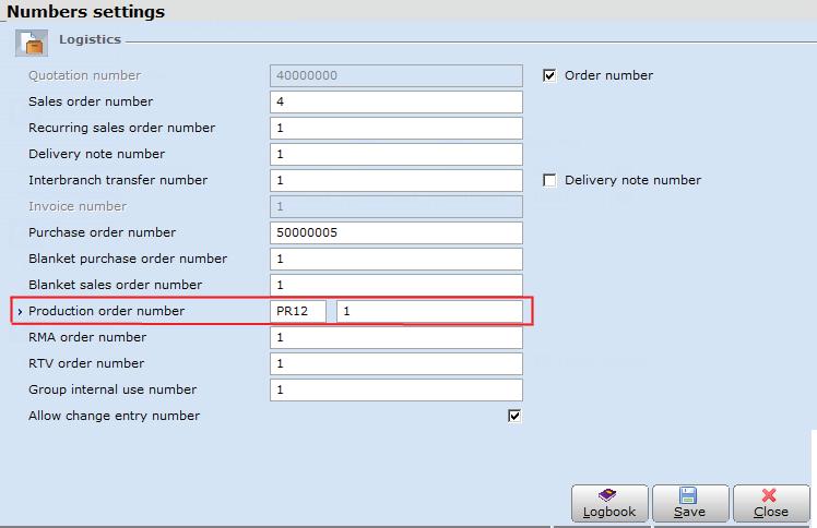 Chapter 1 Setting Up 1.2 Numbers Settings You can define default numbers for various orders created in Exact Globe Next under Numbers settings.