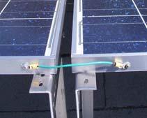 Some modules can be grounded to their mounting structures with stainless steel star washers placed