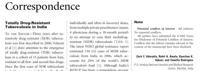 and public health authorities No reliable definition beyond DR-TB
