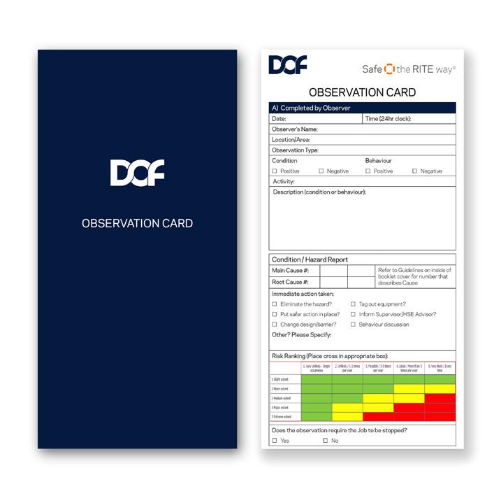 Offshore Safety Booklet DOF Group Your feedback is important Observations help prevent us repeating mistakes.