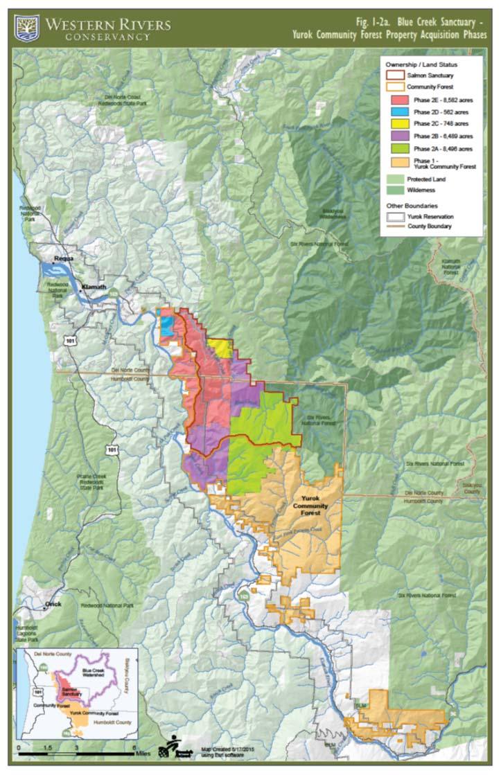 BLUE CREEK SANCTUARY AND YUROK COMMUNITY FOREST Phase 1 Lands: Yurok Community Forest (22,237 acres) Phase 2 Lands: Sanctuary (24,860