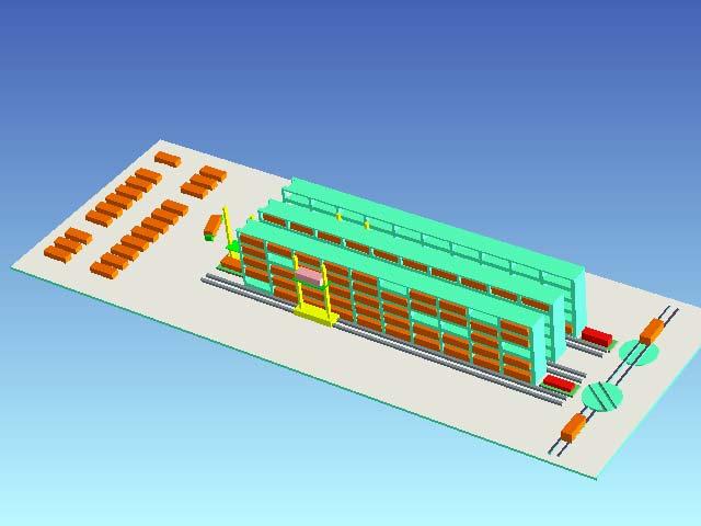 Figure 4. A prototype of containers block storage at maritime terminals. 5.