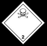 The words POISON INHALATION HAZARD, required in the 49 CFR, may be displayed on a means of containment, in addition to or instead of the above.