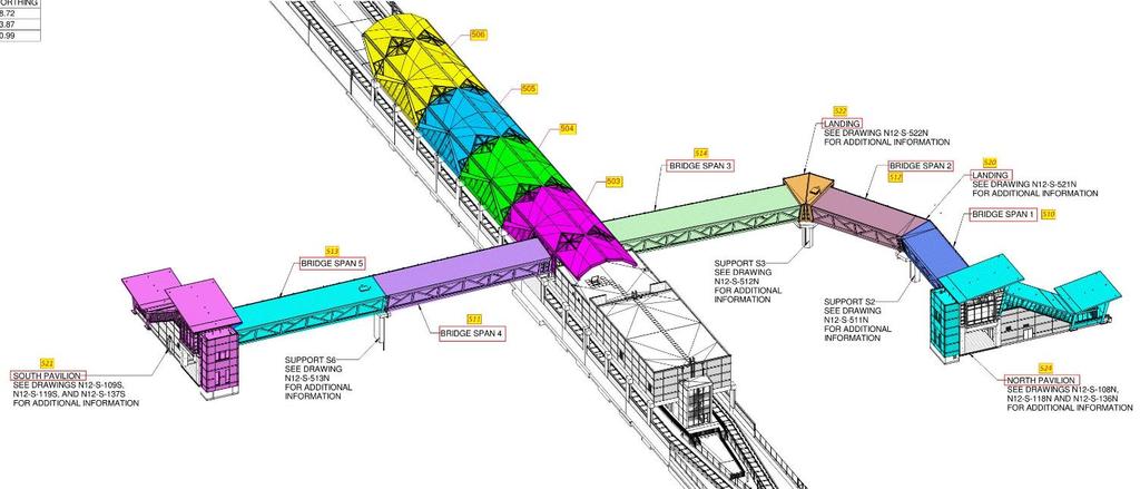 Ashburn Station Pedestrian Bridges # = Span Installed 5 4 3 2