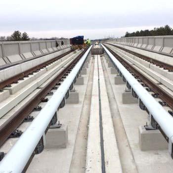 Guideway): 24,400 of 88,446 Linear Feet Installed: 28% Complete