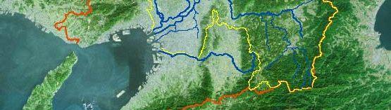 Map of The Lake Biwa-Yodo River Basin Kansai Region Katsura