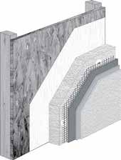 LIGHT COMMERCIAL/RESIDENTIAL (LCR) DRAINAGE EIFS Mechanically attached, standard flat insulation board with a