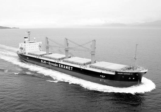 First specialized vessel for the carriage of Nickel Ore. The vessel, the Jules Garnier II, was built by Naikai Zosen Corporation and delivered to Japanese shipping major JX Shipping Co.