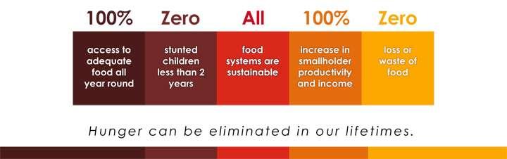 The UN Secretary-General s Zero Hunger Challenge joined by FAO,WFP, IFAD, UNICEF, etc.