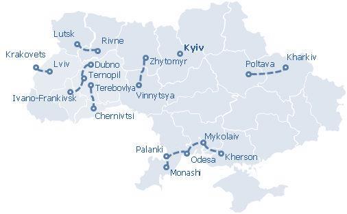 GROWTH DRIVERS Strategic location on the intersection of multiple transport corridors Map of International Roads Development in Ukraine ROADS IN UKRAINE 21 600 km of rail tracks 169 600 km The