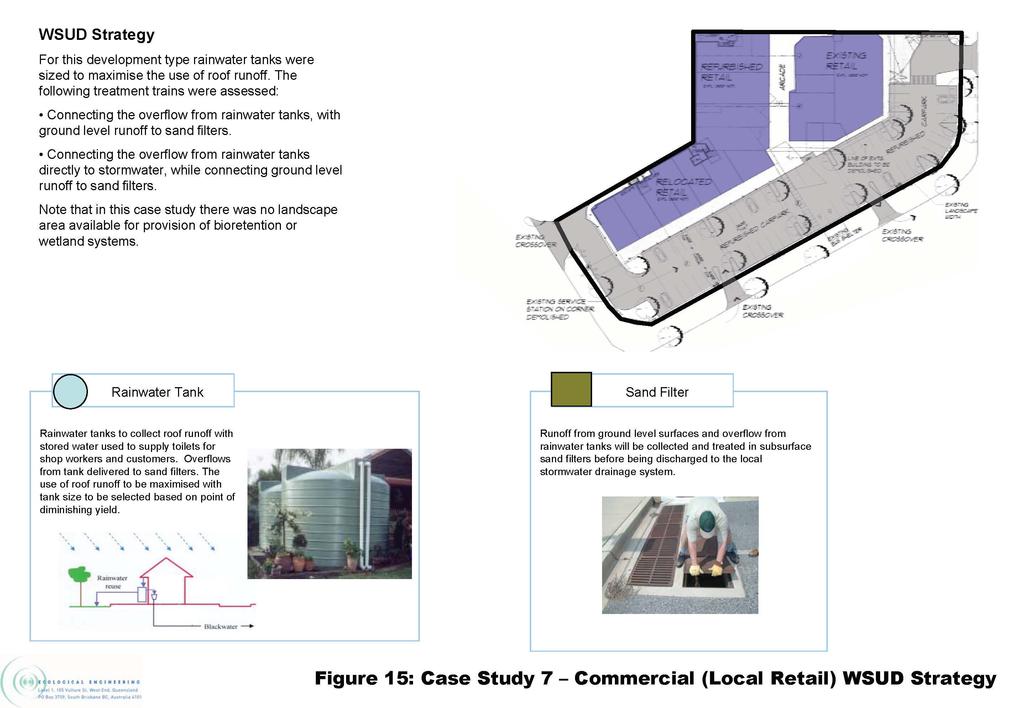 Case Study 7 Commercial l (local retail) Stormwater Treatment Trains