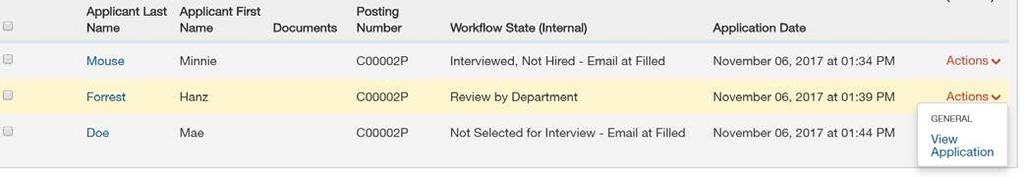 7. Click on the Applicants tab. 8.