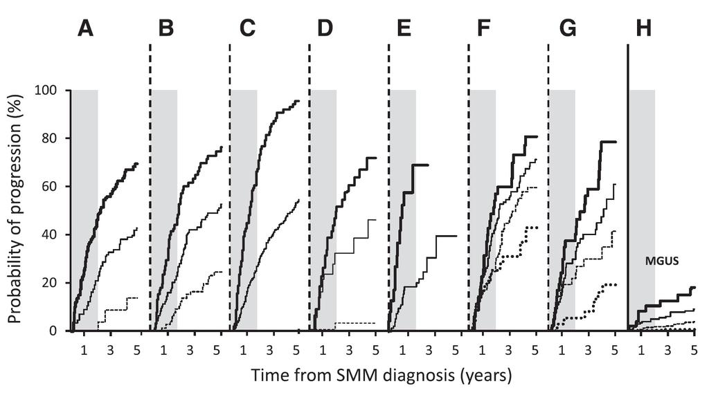 Stratification of SMM Risk Dispenzieri A et al. Blood 2013;26:4172.
