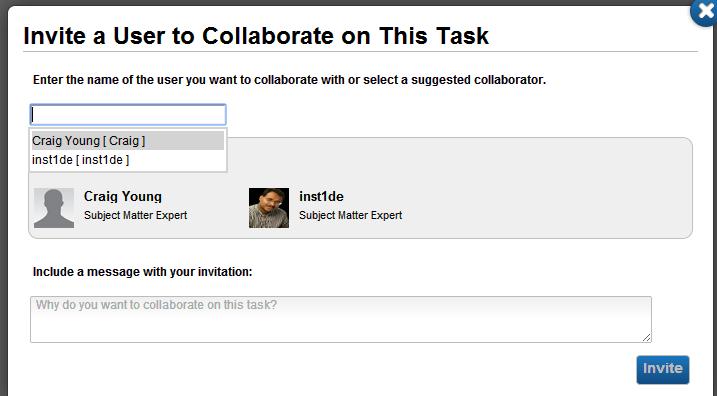 Share a Task in Real Time Invite users to see a screen and