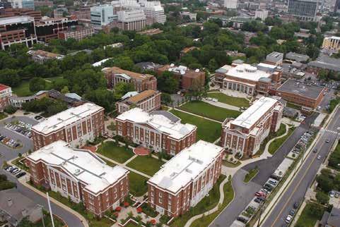 AERIAL VIEW OF THE COMMONS S HOSPITAL BUILDINGS Vanderbilt University, located in Nashville, Tennessee, was founded in 1873.