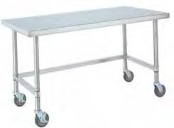 Stainless Steel Display Tables Easy-to-clean, easy-to-move,