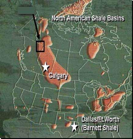 North American Shale Basins Potential for shale gas plays became apparent from Barnett in Texas Horn River Basin Currently many shales being evaluated throughout US and