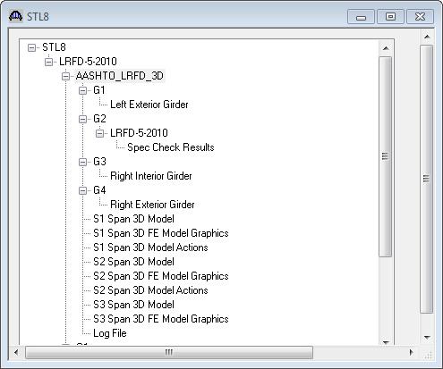 The following shows the output files created by the 3D LRFD design review. Similar files are created for a 3D Std rating.