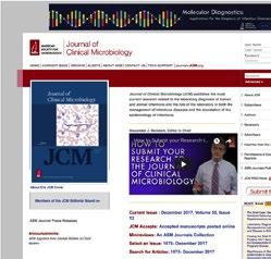 JCM publishes the most current research related to the laboratory diagnosis of human and animal infections and the role of the laboratory in both the management of infectious diseases and the