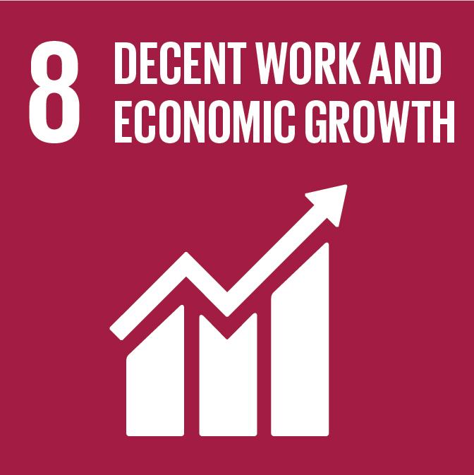 Promote sustained, inlusive and sustainable economic growth, full and productive employment and dencent work for all 8.