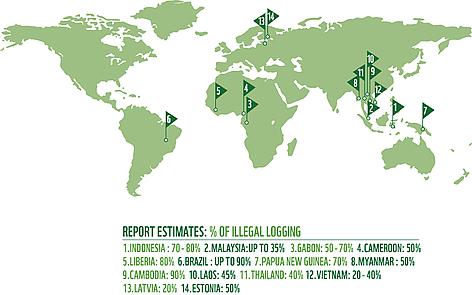 Indonesia and Illegal Timber Exports Estimated