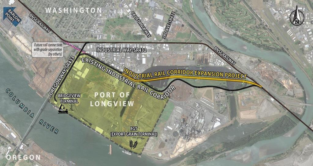 FASTLANE FY 17 Industrial Rail Corridor Expansion Project 1 1 PROJECT DESCRIPTION The Port of Longview (Port) constructed the Port s Industrial Rail Corridor (IRC) in the early 2000s to provide more