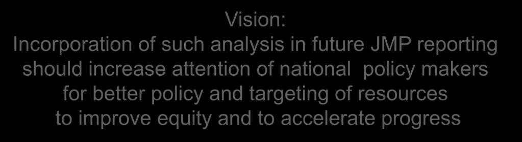 analysis in future JMP reporting should increase attention of national policy makers