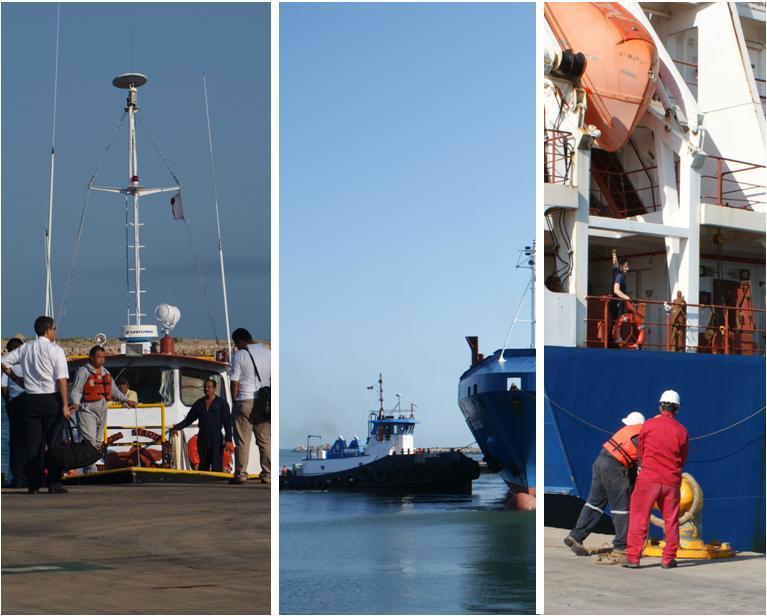 PORT SERVICES To the ships: Tug boat. Launch services. Mooring. Loading / discharge. Fumigation.