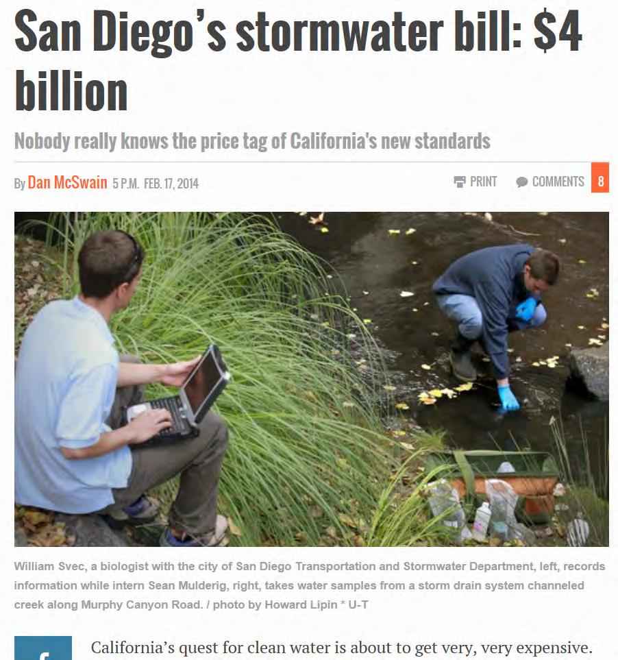 San Diego City Stormwater: $4 billion over 17 years.