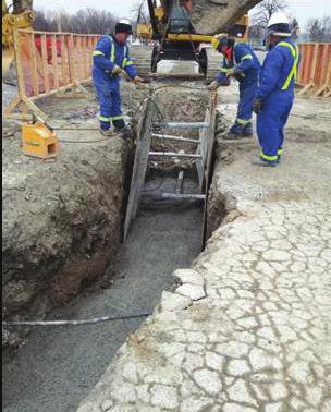 Underground Cable Replacement Construction Methods Examples of surface trenching