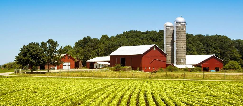 Farmland MDCs larger farms U.S. avg. 449 acres. Most farms family owned & operated - 98% U.S. Expand by renting fields Size due to mechanization expensive to run LDCs smaller farms subsistence Fewer farmers, but amt.