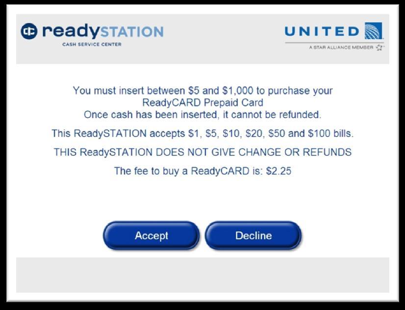 ReadySTATION User Experience The fee to buy a