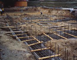 using conventional formwork.