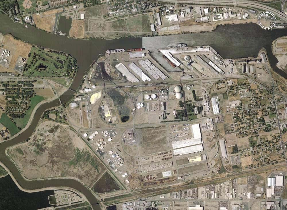 Port of Stockton Development Standards Plan 1.3.2 East Complex North of A Street: The Port of Stockton s East Complex is divided into two separate drainage zones.