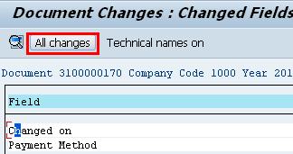 Reports The reports that are relevant for the AP process are: Display Changes FB04 This